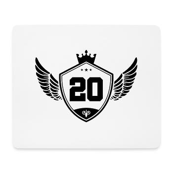 20 wappen krone - Mousepad (Querformat) - Weiß - Vorne