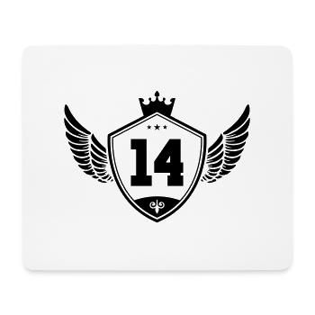 14 wappen krone - Mousepad (Querformat) - Weiß - Vorne