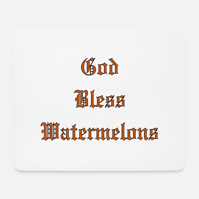 GodBlessWatermelons - Mouse Pad (horizontal) - white