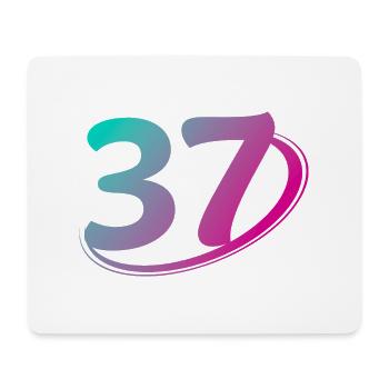 Number 37 multicolor - Mouse Pad (horizontal) - white - Front