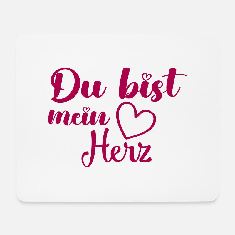 du bist mein herz - Mousepad (Querformat) - Weiß