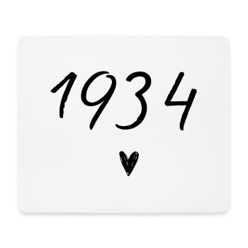1934 Herzgeburtstag - Mousepad (Querformat) - Weiß - Vorne