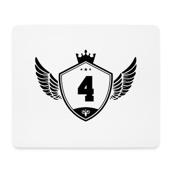 4 Couronne d’armoiries - Tapis de souris (format paysage) - blanc - Devant