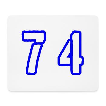 74 Number Symbol - Mouse Pad (horizontal) - white - Front