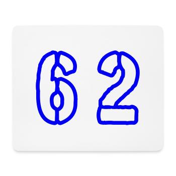 62 Symbole numérique - Tapis de souris (format paysage) - blanc - Devant