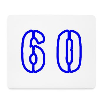 60 Number Symbol - Mouse Pad (horizontal) - white - Front