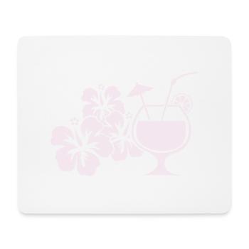 Boisson cocktail à l’hibiscus d’Hawaï - Tapis de souris (format paysage) - blanc - Devant