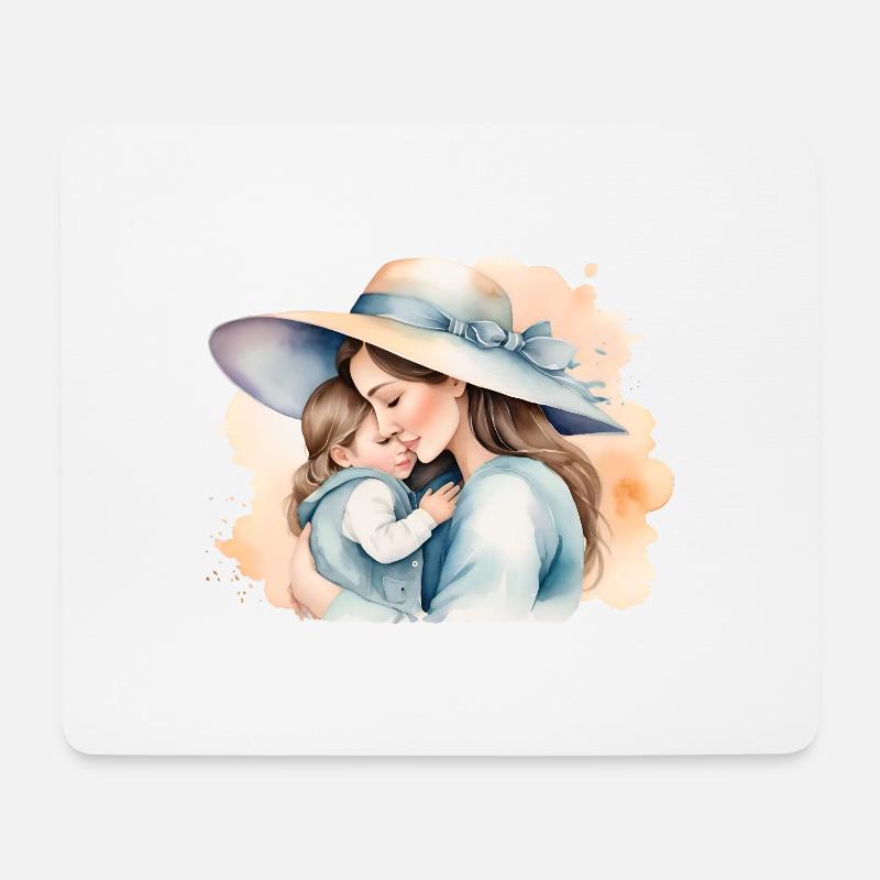 Mütterliche Wärme - Mousepad (Querformat) - Weiß