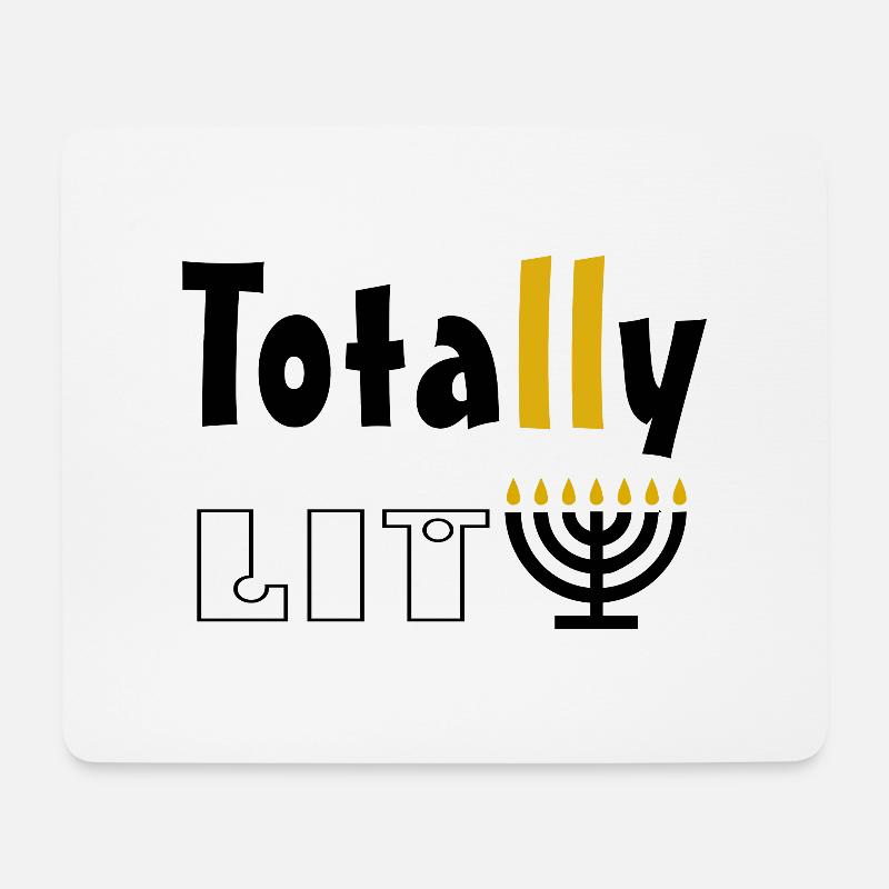 Totally Lit - Mousepad (Querformat) - Weiß