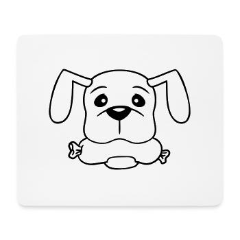 Dog Sausage Mouth Hunger Food Eats Sausages Sweet - Mouse Pad (horizontal) - white - Front
