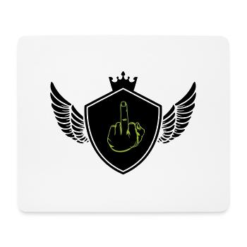 wappen mittelfinger - Mousepad (Querformat) - Weiß - Vorne