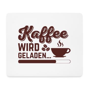 Kaffee wird geladen - Mousepad (Querformat) - Weiß - Vorne