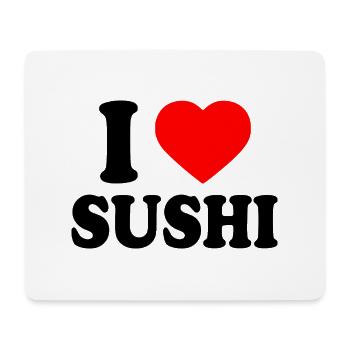 I love sushi - Mousepad (Querformat) - Weiß - Vorne