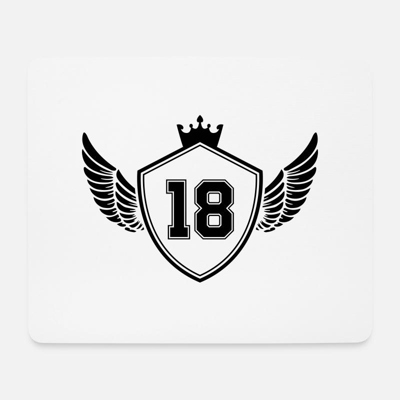18 wappen - Mousepad (Querformat) - Weiß