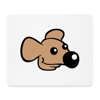 Maus Große Nase Mäuschen Kleine Ratte Nager Süß - Mousepad (Querformat) - Weiß - Vorne