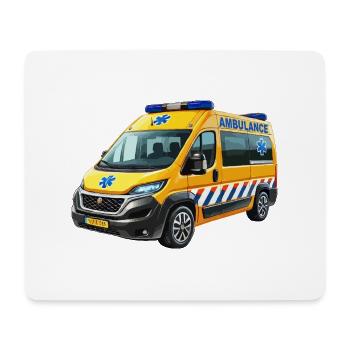Krankenwagen modern - Mousepad (Querformat) - Weiß - Vorne