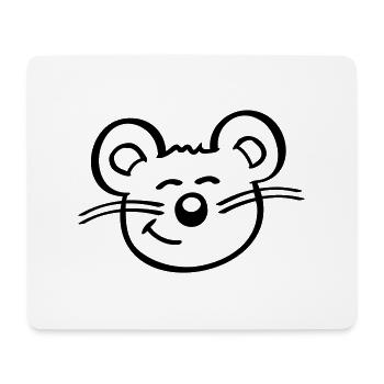 Maus Mäuschen Süße Kleine Ratte Nager Freundlich - Mousepad (Querformat) - Weiß - Vorne