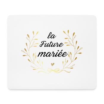 la future mariée couronne doré - Tapis de souris (format paysage) - blanc - Devant