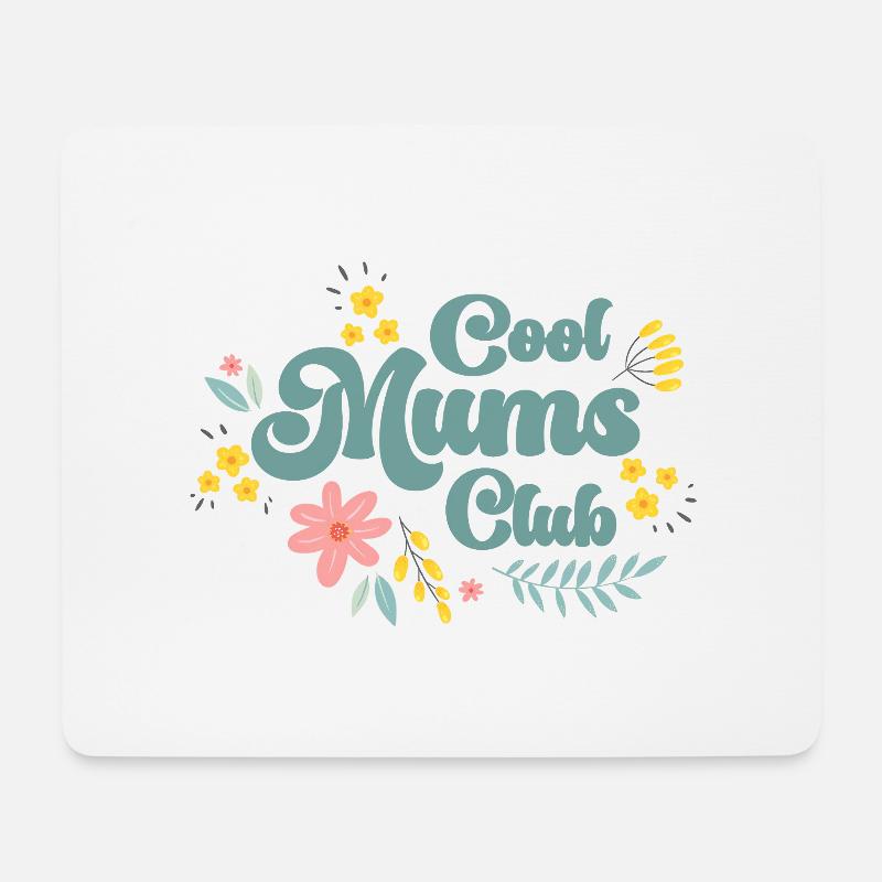 Design Cool Moms Club - Mousepad (Querformat) - Weiß
