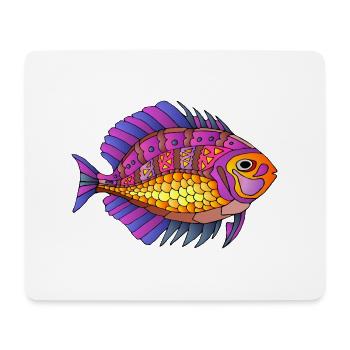 Fish - Mouse Pad (horizontal) - white - Front