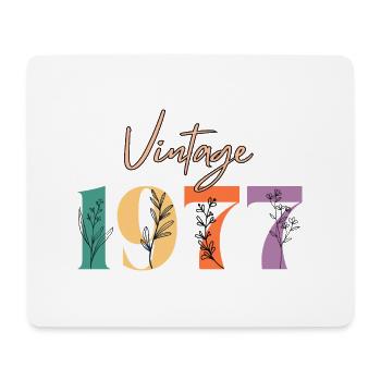 Vintage 1977 florale - Tapis de souris (format paysage) - blanc - Devant
