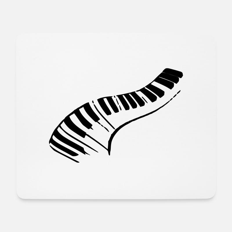 Klavier - Mousepad (Querformat) - Weiß