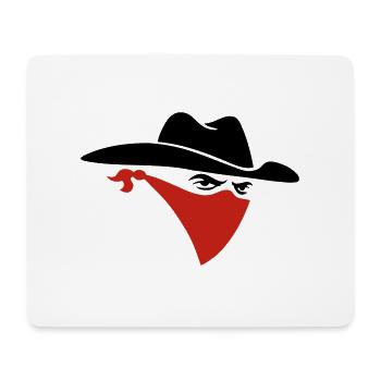 Cowboy - Mousepad (Querformat) - Weiß - Vorne