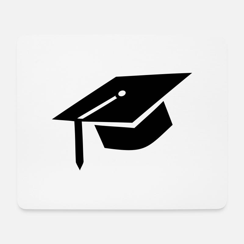 graduation cap - Mouse Pad (horizontal) - white