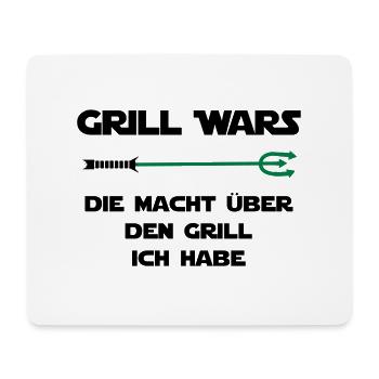 Grill wars Macht über de - Mousepad (Querformat) - Weiß - Vorne