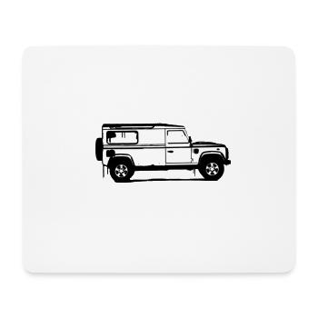 Land Rover Defender - Mousepad (Querformat) - Weiß - Vorne