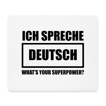 Ich spreche Deutsch - Mousepad (Querformat) - Weiß - Vorne