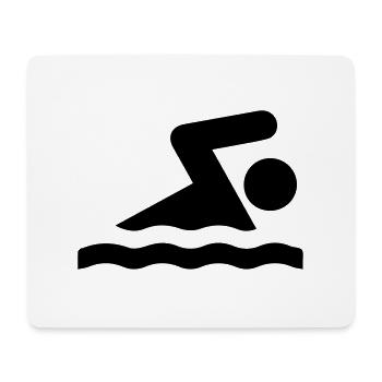 Schwimmer - Mousepad (Querformat) - Weiß - Vorne