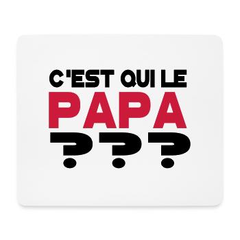 C'est qui le papa 2 - Tapis de souris (format paysage) - blanc - Devant