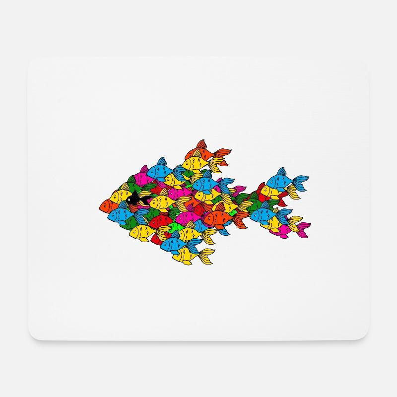 Einfach schwimmen - Mousepad (Querformat) - Weiß