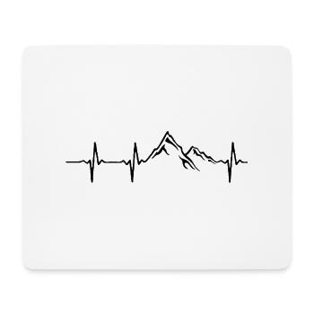 bergen_zwart - Mousepad (Querformat) - Weiß - Vorne