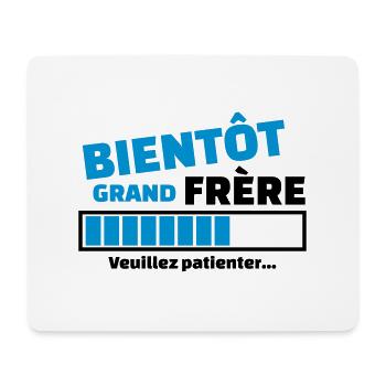 bientôt grand frère - Tapis de souris (format paysage) - blanc - Devant