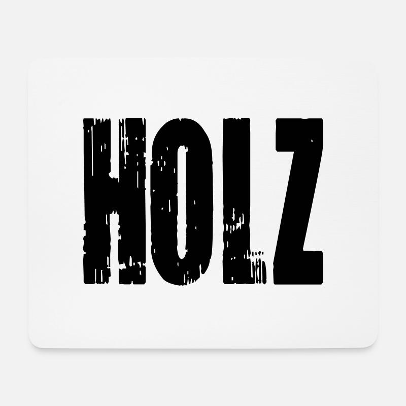 ich und mein - holz - orig - Mousepad (Querformat) - Weiß
