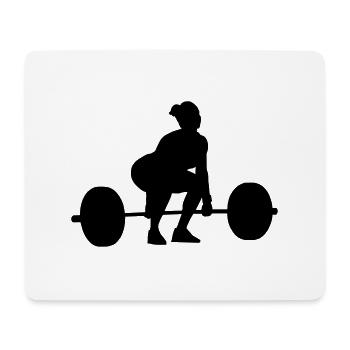 Umsetze Startposition weiblich - Mousepad (Querformat) - Weiß - Vorne