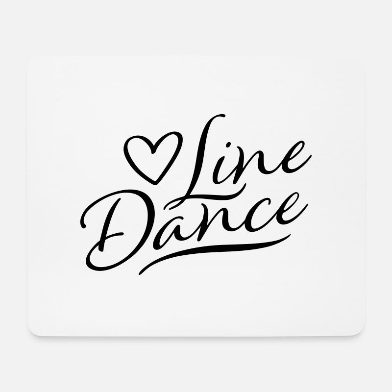 LOVE LINE DANCE - Mousepad (Querformat) - Weiß