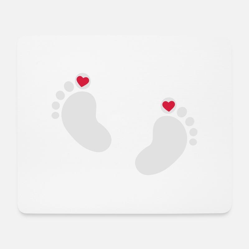 Baby Babyfüße - Mousepad (Querformat) - Weiß