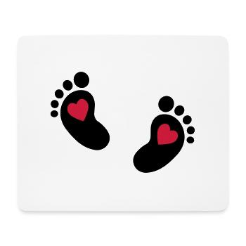 Baby feet - Mouse Pad (horizontal) - white - Front