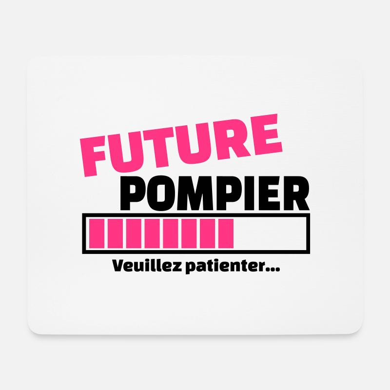 future pompier - Tapis de souris (format paysage) - blanc