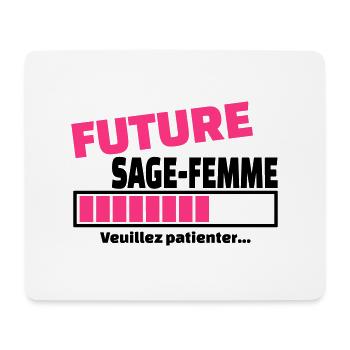 future sage-femme - Tapis de souris (format paysage) - blanc - Devant