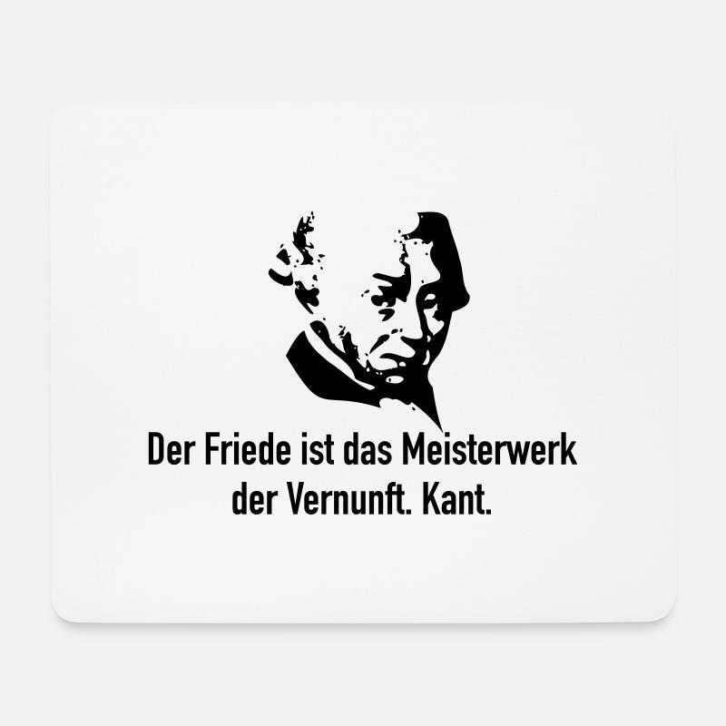 Kant: Der Friede ist das Meisterwerk der Vernunft - Mousepad (Querformat) - Weiß