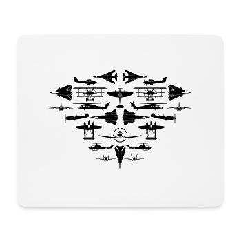 Aircraft aircraft aircraft - Mouse Pad (horizontal) - white - Front