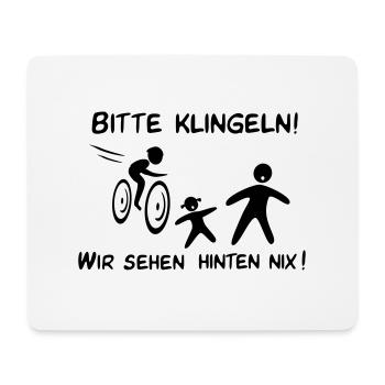 Bitte klingeln! Radfahrer-Kind - Mousepad (Querformat) - Weiß - Vorne