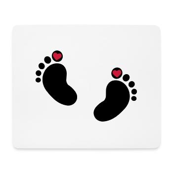 baby feet - Mouse Pad (horizontal) - white - Front