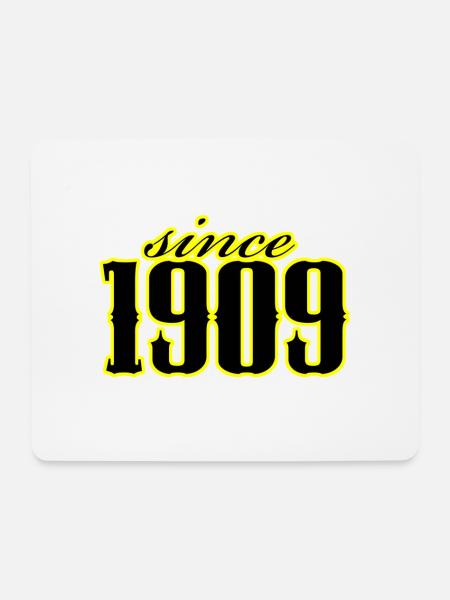 since 1909 (black) - Mousepad (Querformat) - Weiß