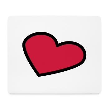 perspective_heart_outline_2c - Mouse Pad (horizontal) - white - Front