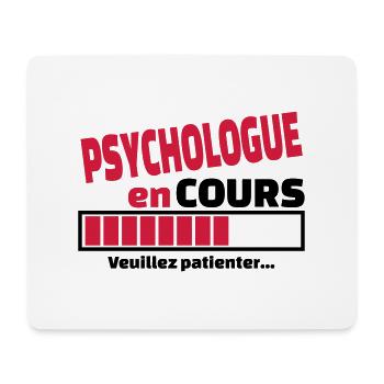 psychologue en cours - Tapis de souris (format paysage) - blanc - Devant